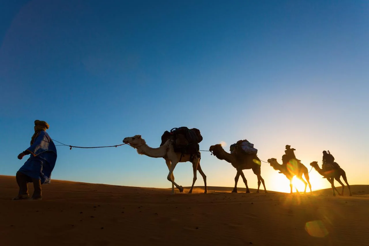 Sunset camel ride merzouga sahara marrakech tour